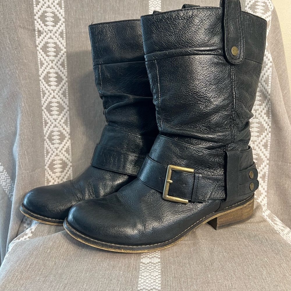 Black Leather Women's Boots